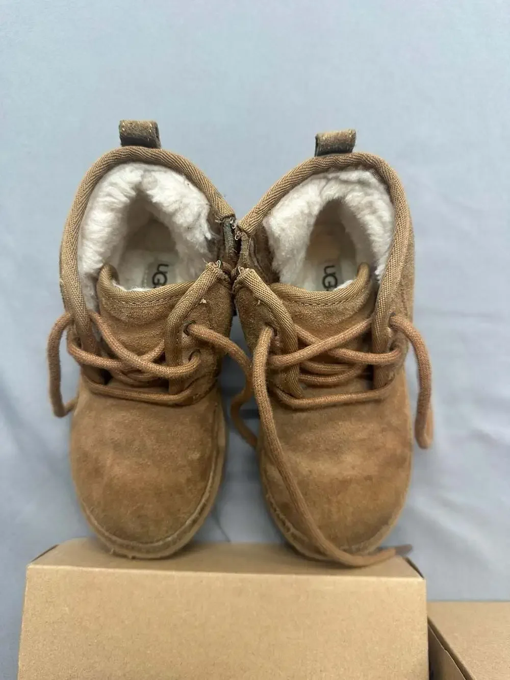 UGG Toddler Neumel II Chestnut Suede Boots Size 11T